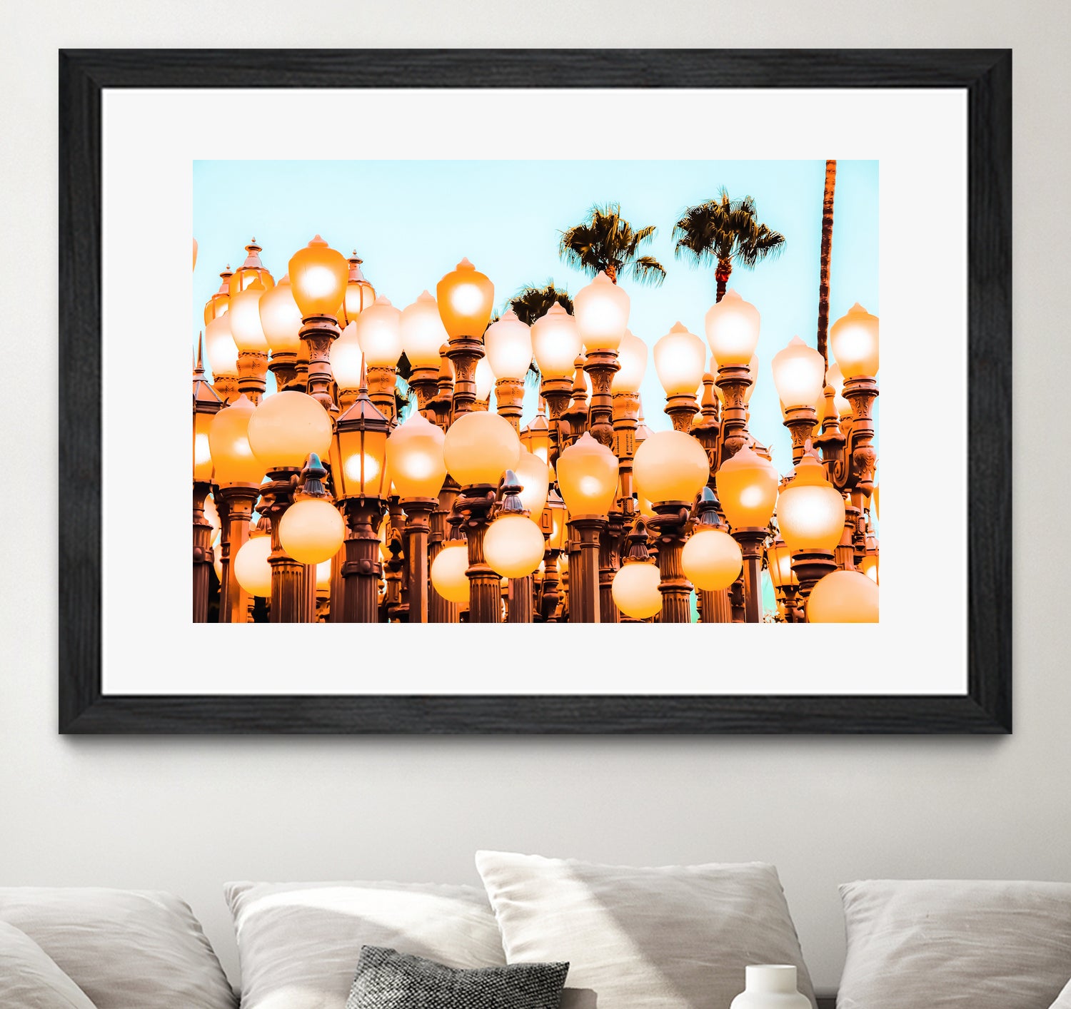 Urban Lights at LACMA art museum, Los Angeles by sutee monchitnukul on GIANT ART - orange photo manipulation