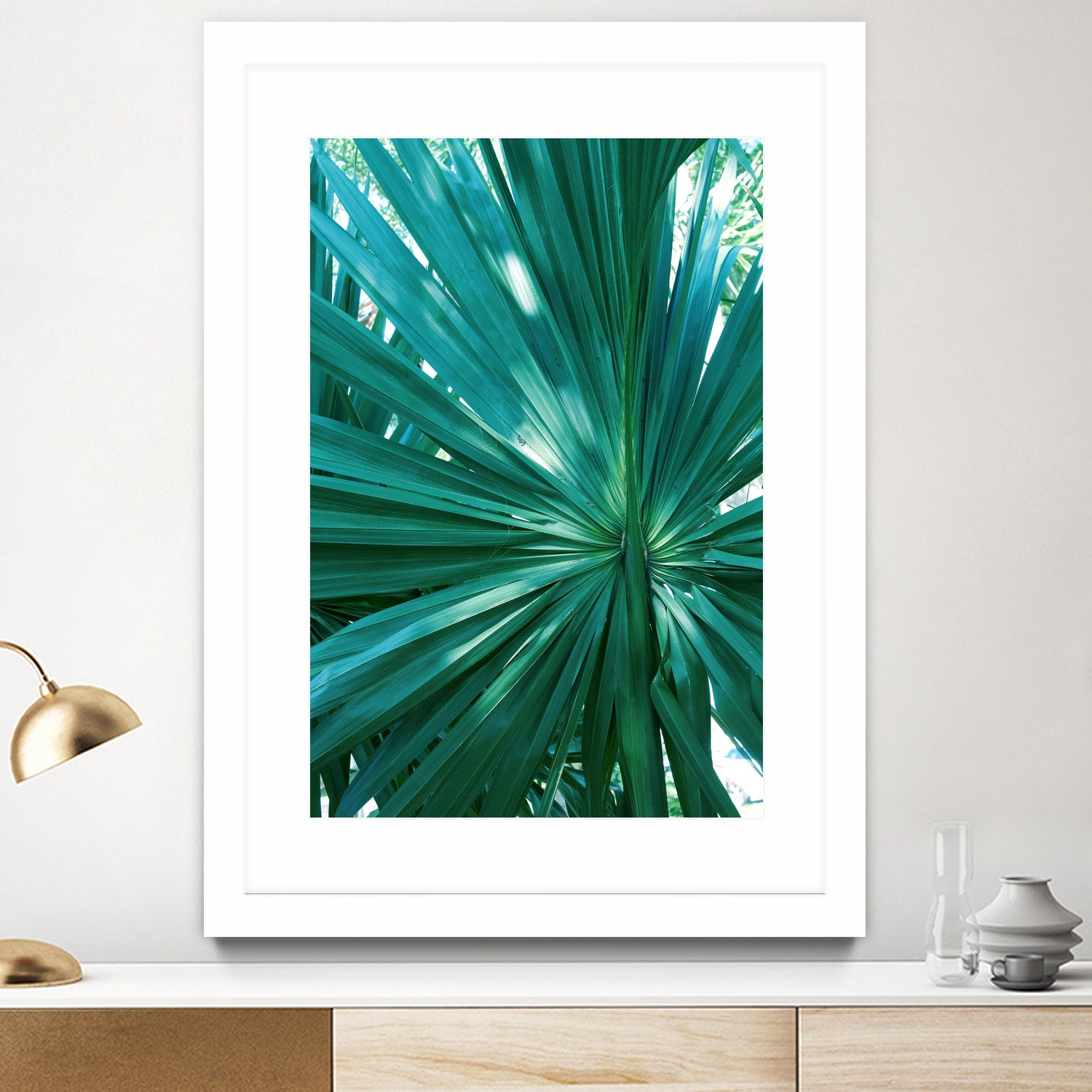 Tropical Fan Palm Finesse #1 #tropical #wall #decor #art by Anita & Bella Jantz on GIANT ART - green photo manipulation