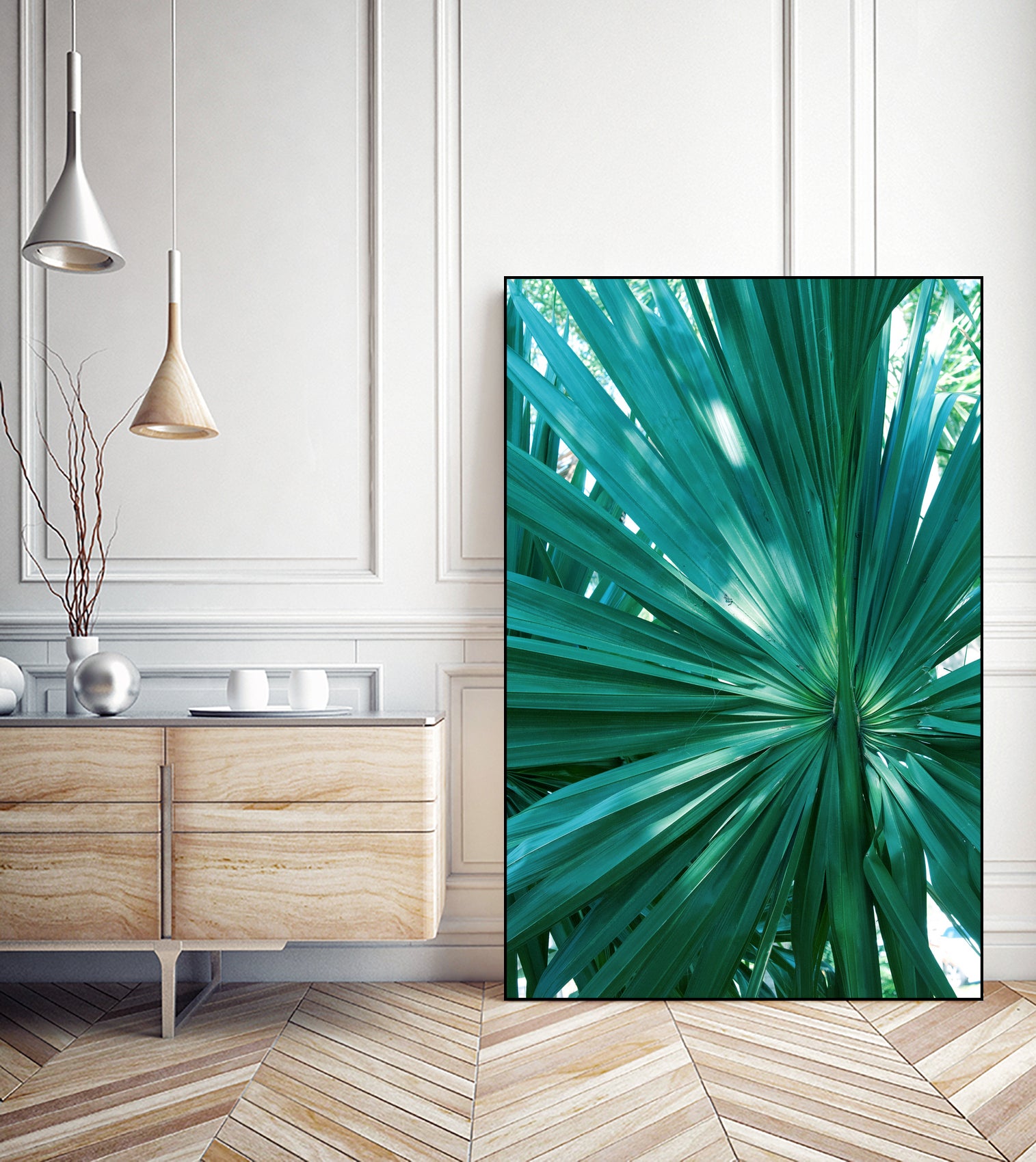 Tropical Fan Palm Finesse #1 #tropical #wall #decor #art by Anita & Bella Jantz on GIANT ART - green photo manipulation