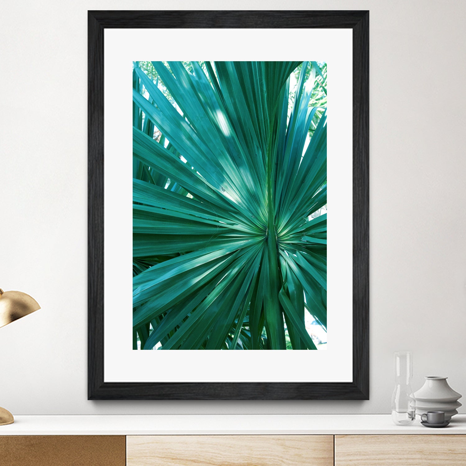 Tropical Fan Palm Finesse #1 #tropical #wall #decor #art by Anita & Bella Jantz on GIANT ART - green photo manipulation