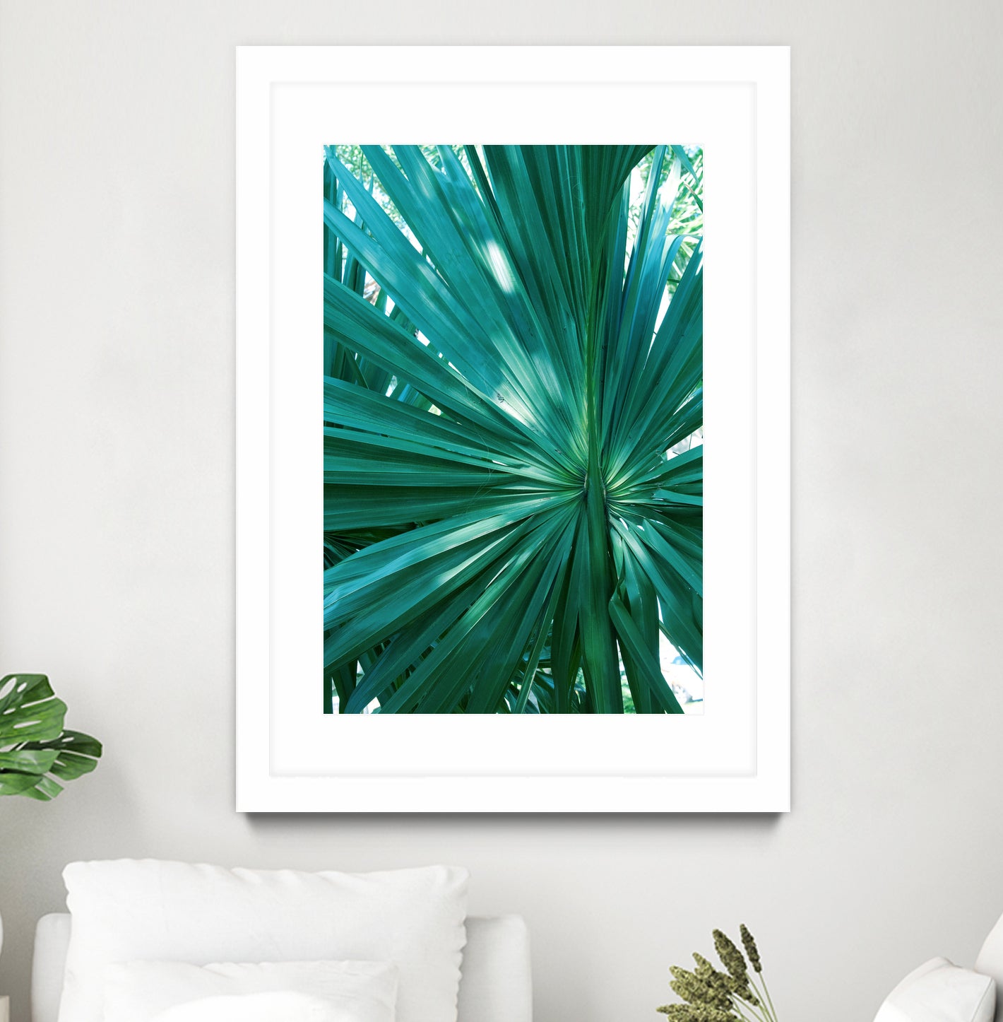 Tropical Fan Palm Finesse #1 #tropical #wall #decor #art by Anita & Bella Jantz on GIANT ART - green photo manipulation