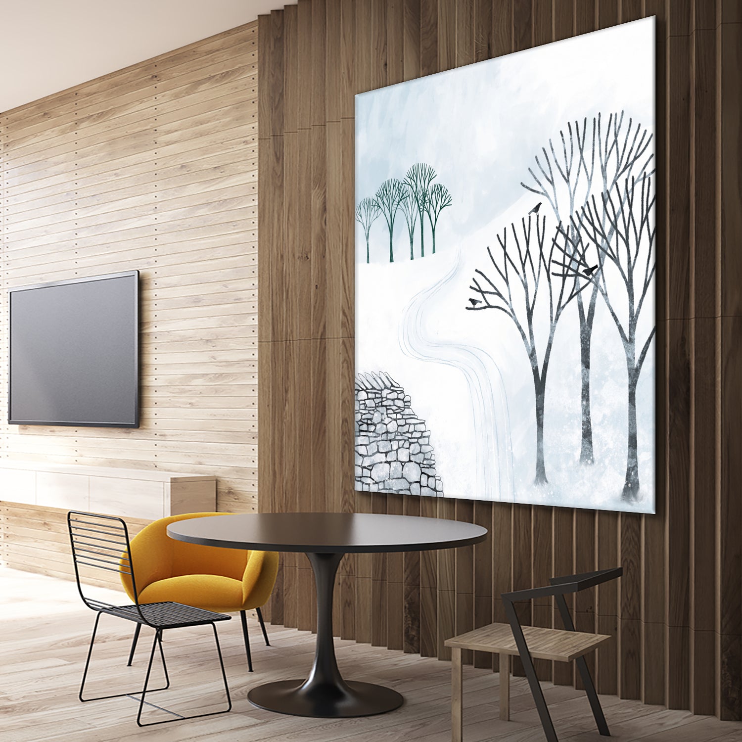 More Snow to Come by Nic Squirrell on GIANT ART - white digital painting