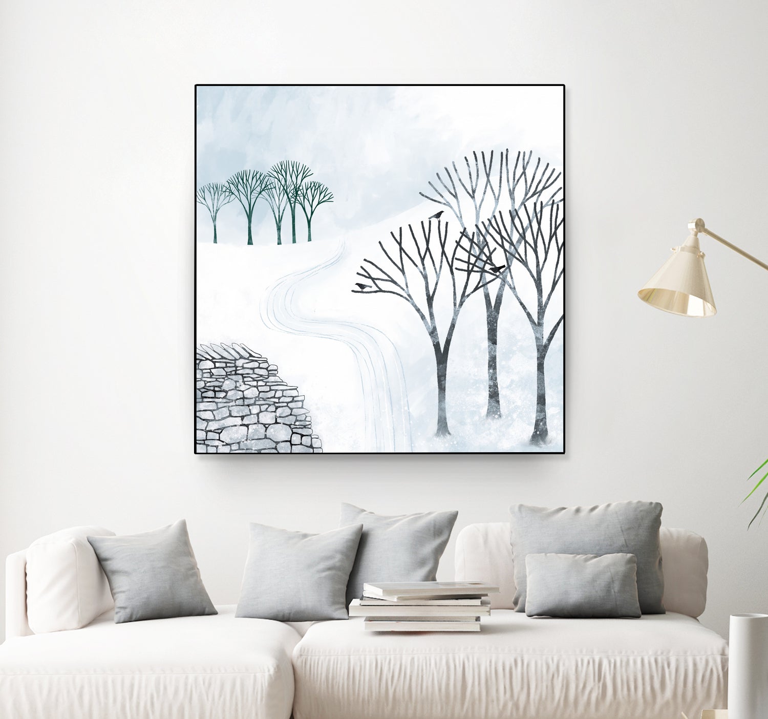 More Snow to Come by Nic Squirrell on GIANT ART - white digital painting