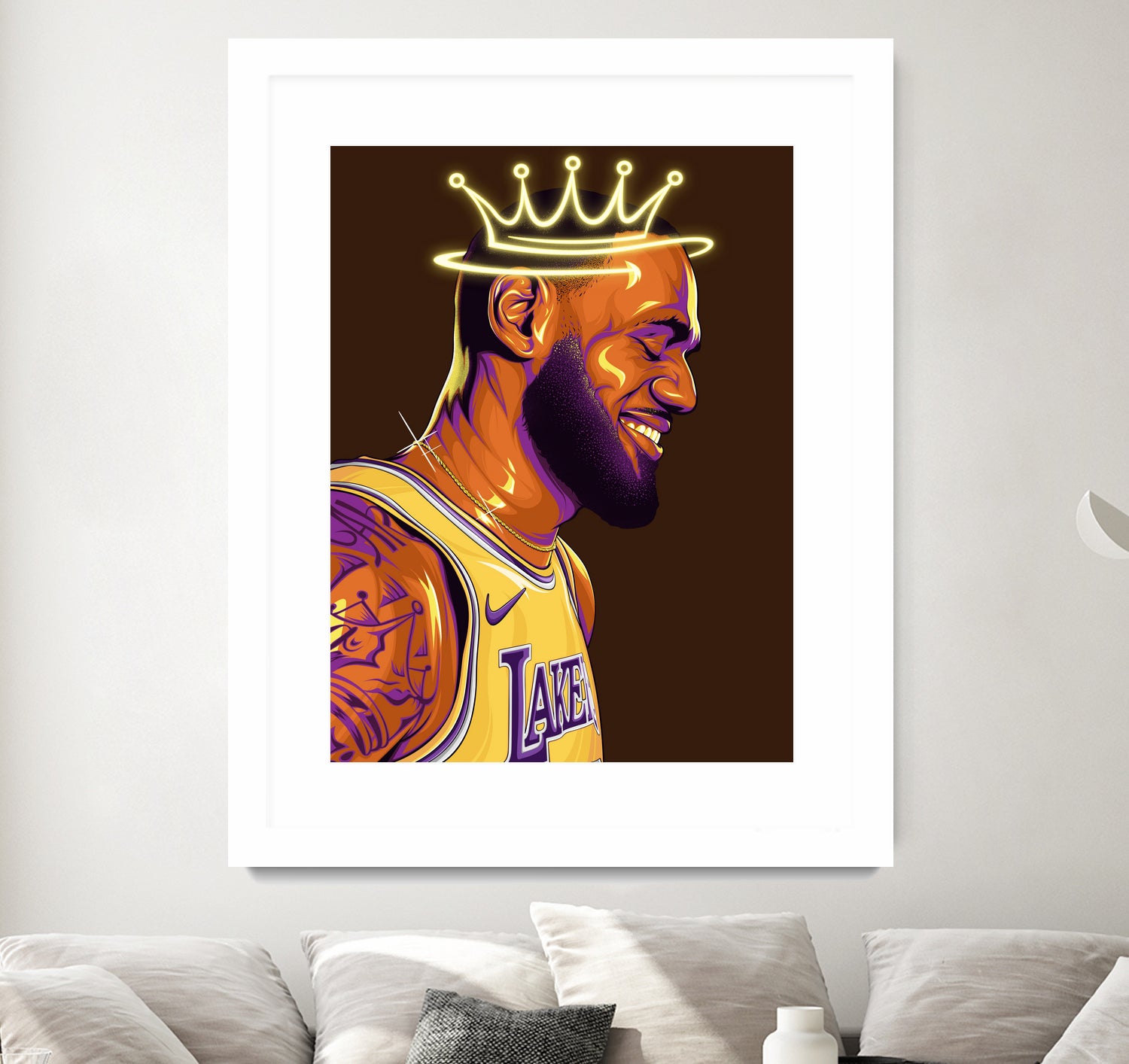 Lebron "The King" James by Zildjian Magante on GIANT ART - brown digital drawing