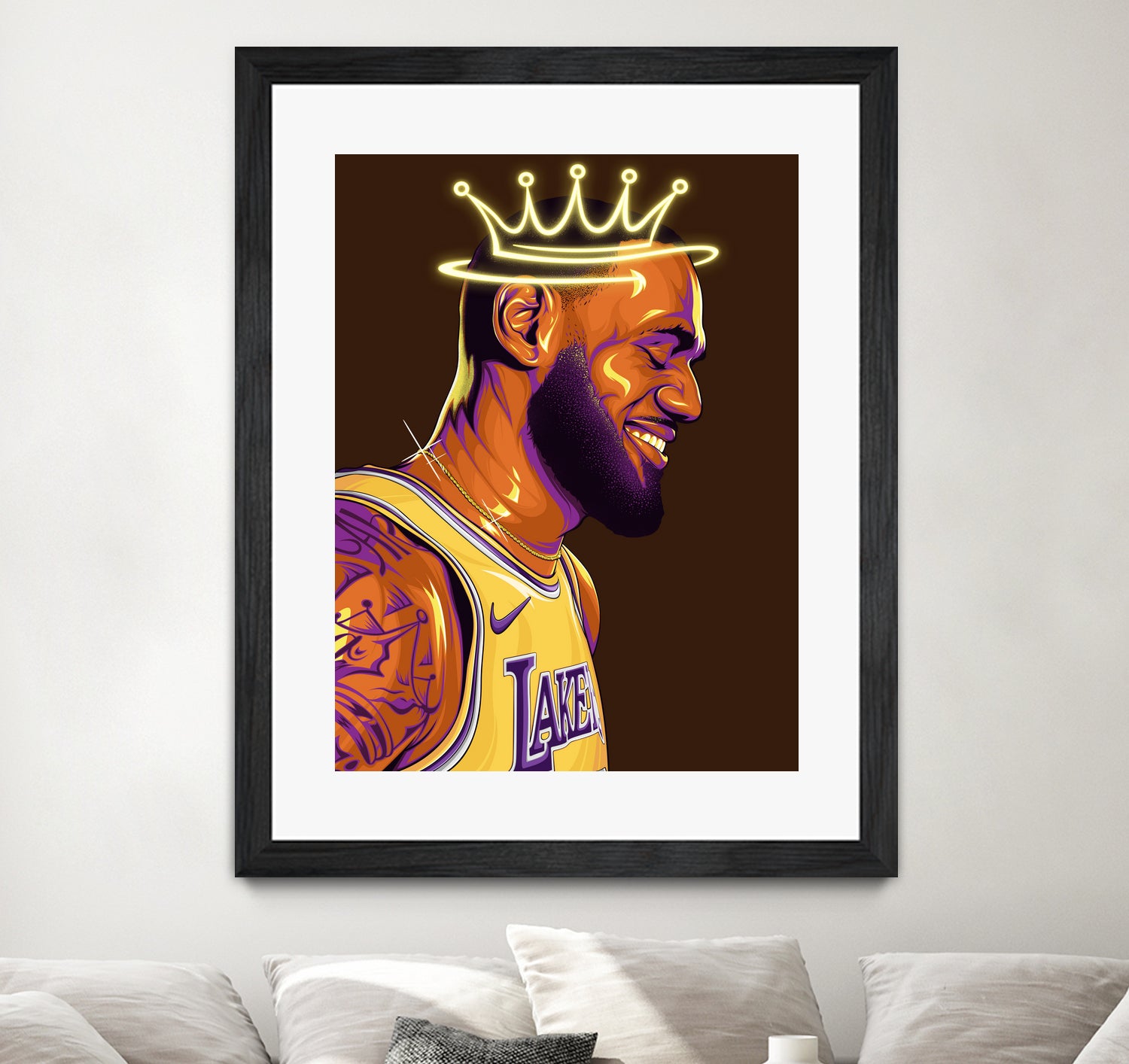 Lebron "The King" James by Zildjian Magante on GIANT ART - brown digital drawing