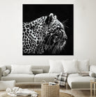 Leopard by Rainbow style on GIANT ART - black 3d art