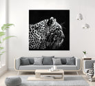 Leopard by Rainbow style on GIANT ART - black 3d art