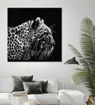 Leopard by Rainbow style on GIANT ART - black 3d art