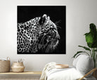 Leopard by Rainbow style on GIANT ART - black 3d art