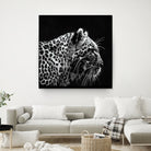 Leopard by Rainbow style on GIANT ART - black 3d art