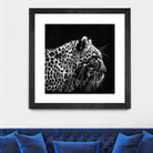 Leopard by Rainbow style on GIANT ART - black 3d art