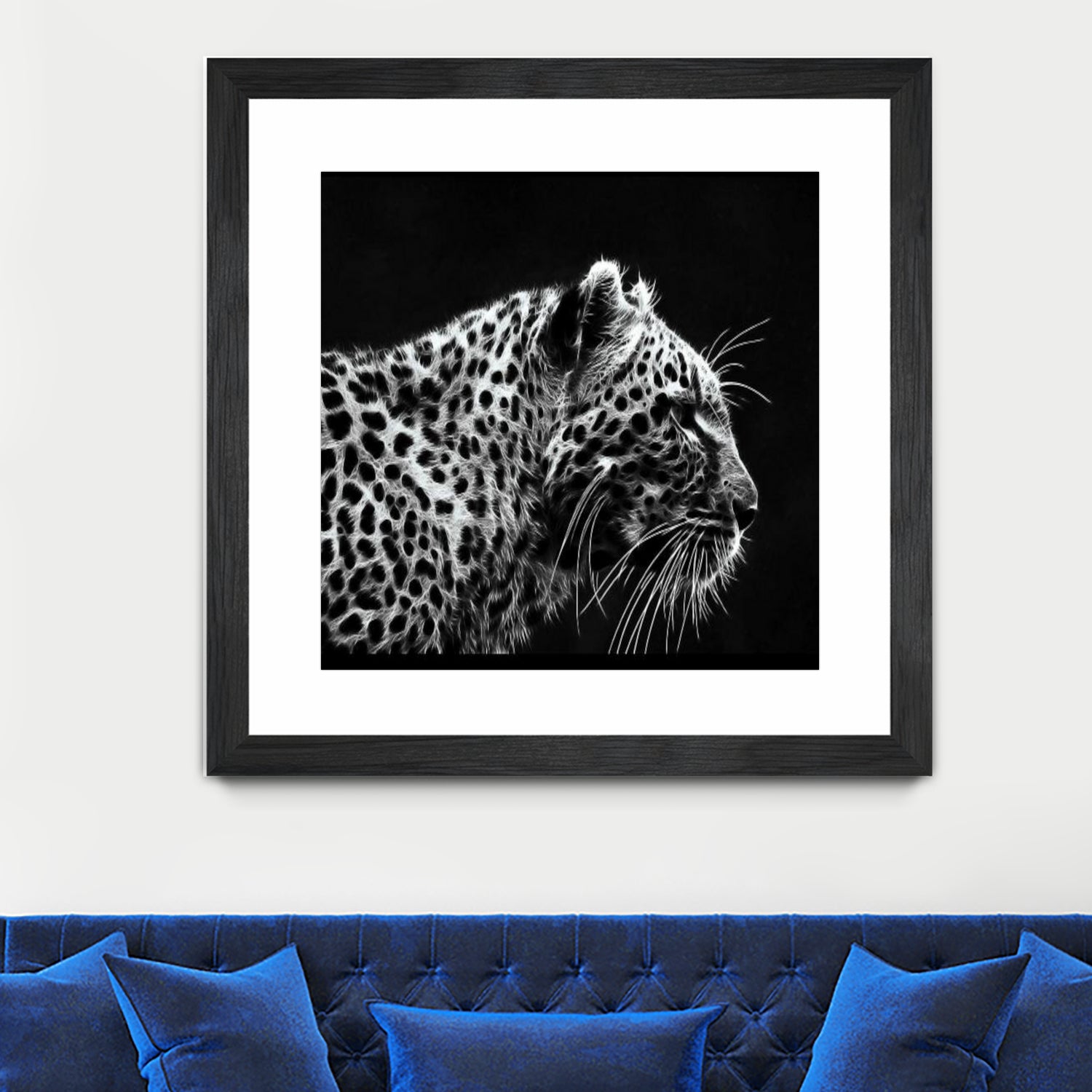 Leopard by Rainbow style on GIANT ART - black 3d art