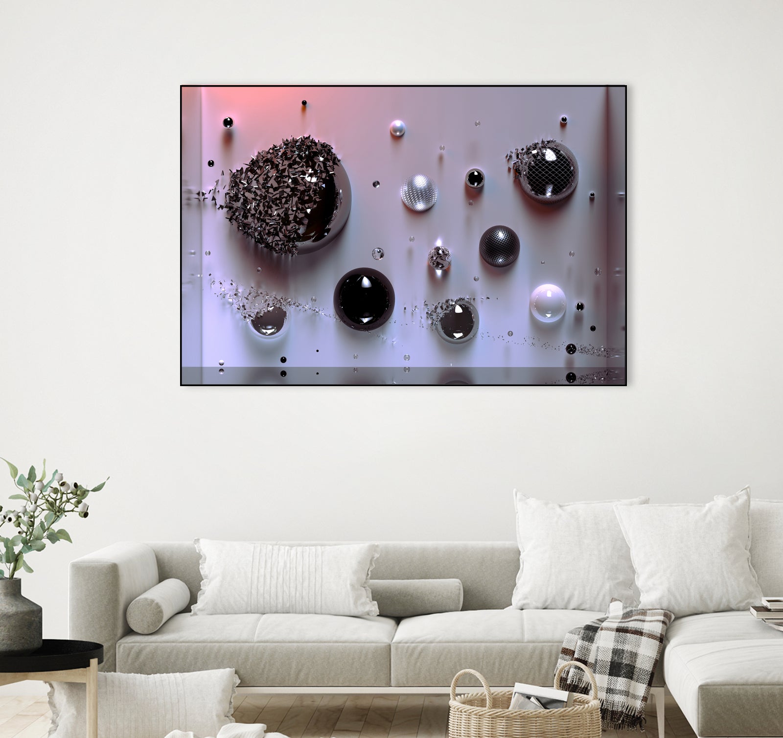 Wall Spheres AE by Michael Mist on GIANT ART - pink 3d art