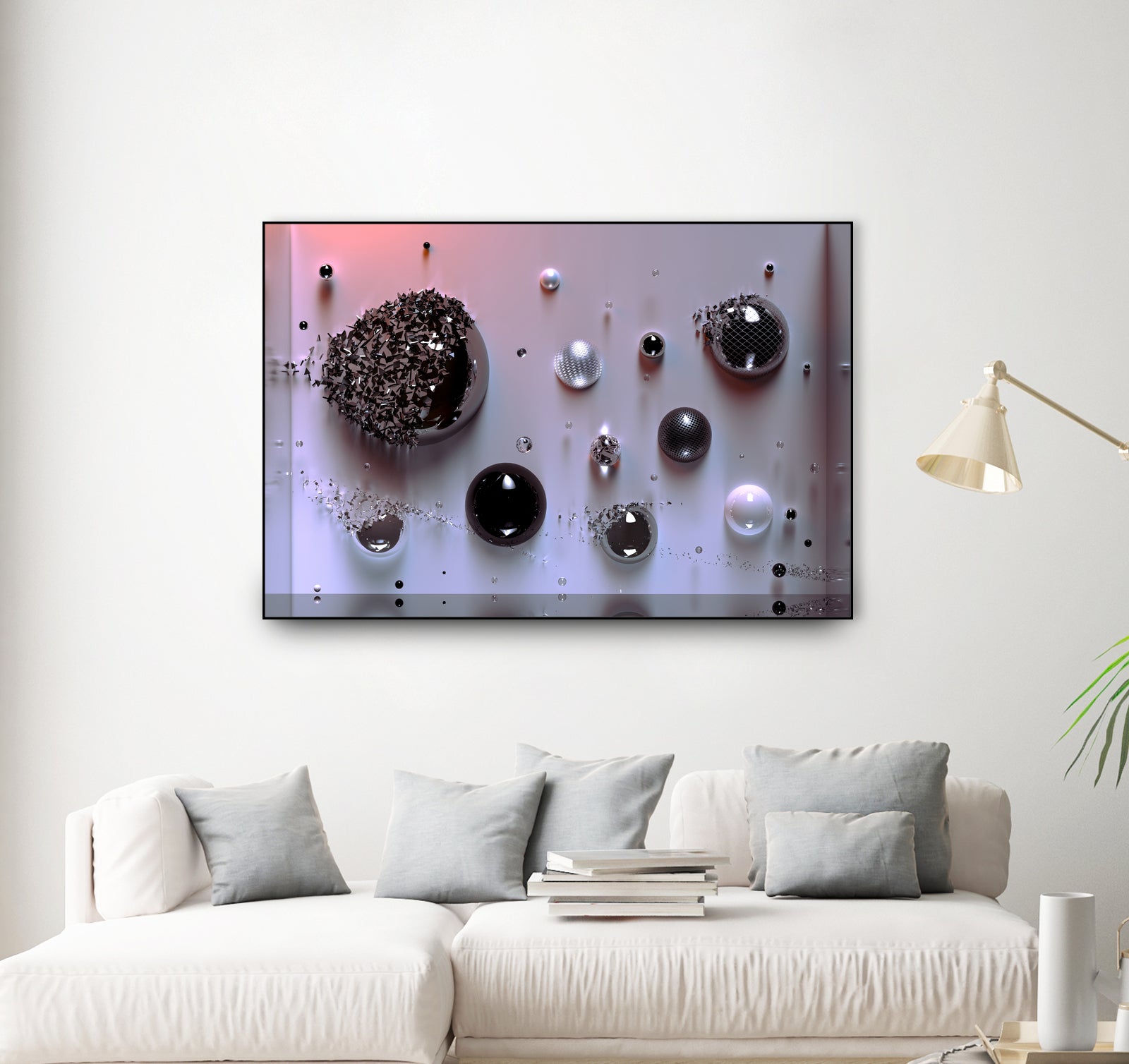 Wall Spheres AE by Michael Mist on GIANT ART - pink 3d art