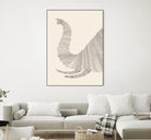 Elephant (On Beige) by Florent Bodart on GIANT ART - white digital drawing