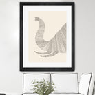 Elephant (On Beige) by Florent Bodart on GIANT ART - white digital drawing