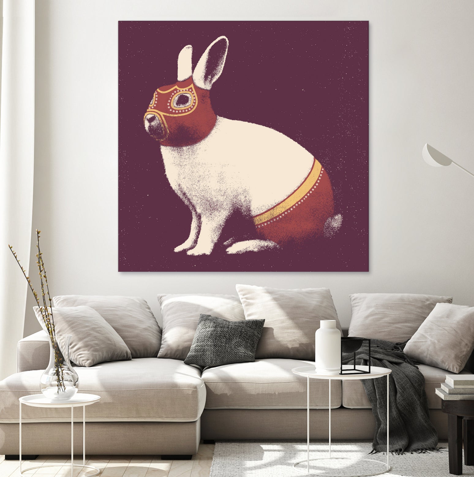 Lapin Catcheur (Rabbit Wrestler) by Florent Bodart on GIANT ART - digital drawing