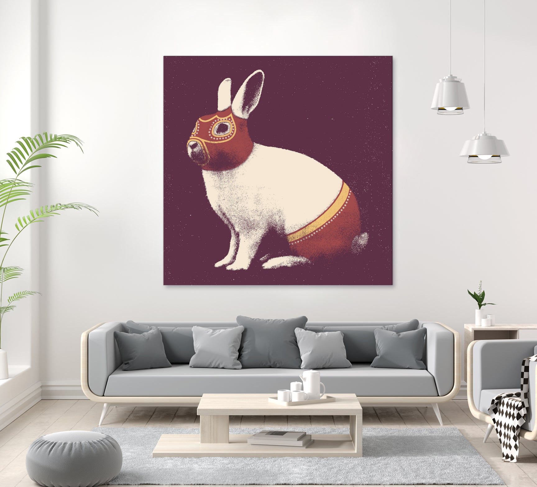 Lapin Catcheur (Rabbit Wrestler) by Florent Bodart on GIANT ART - digital drawing