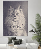 Famous Quotes #2 (anonymous cat, 1952) by Florent Bodart on GIANT ART - fuchsia mixed media