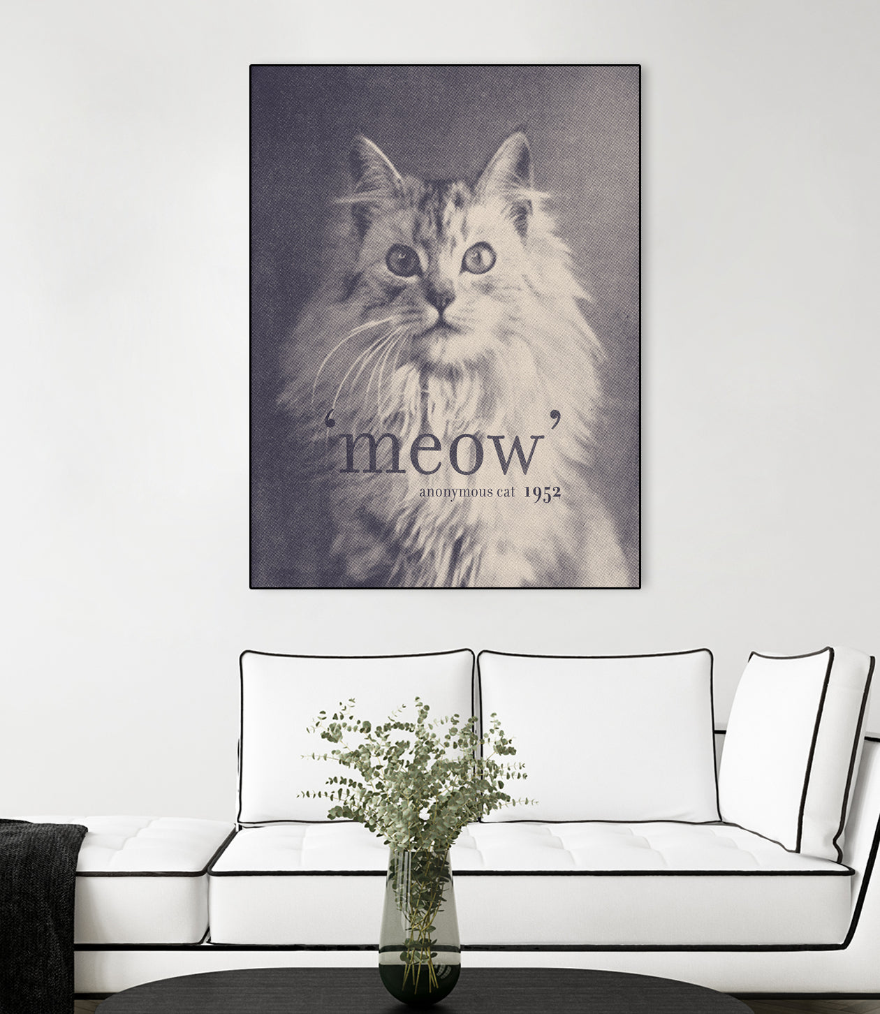 Famous Quotes #2 (anonymous cat, 1952) by Florent Bodart on GIANT ART - fuchsia mixed media