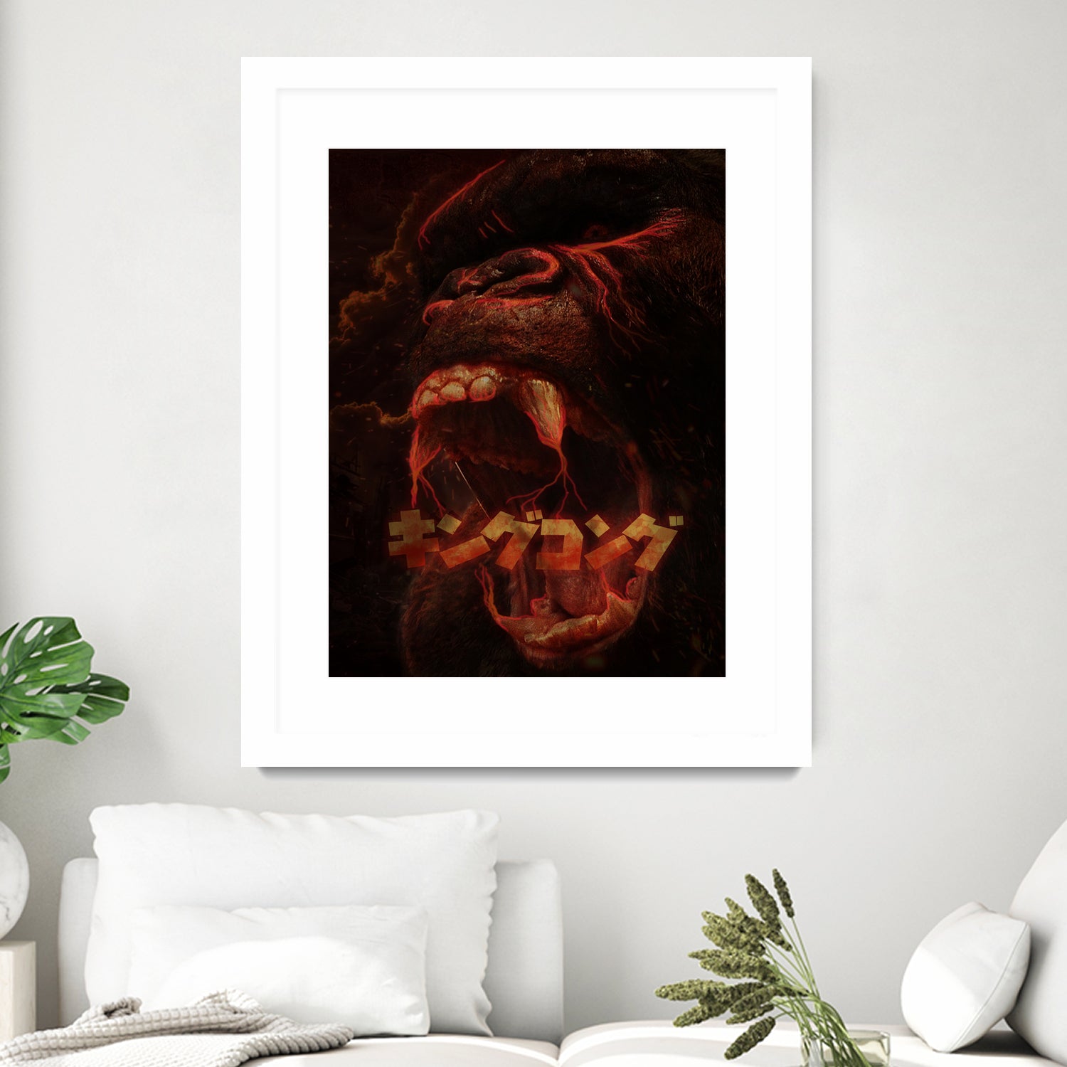 KING KONG - KING OF THE MONSTERS by Ibal Hirata on GIANT ART - white digital painting