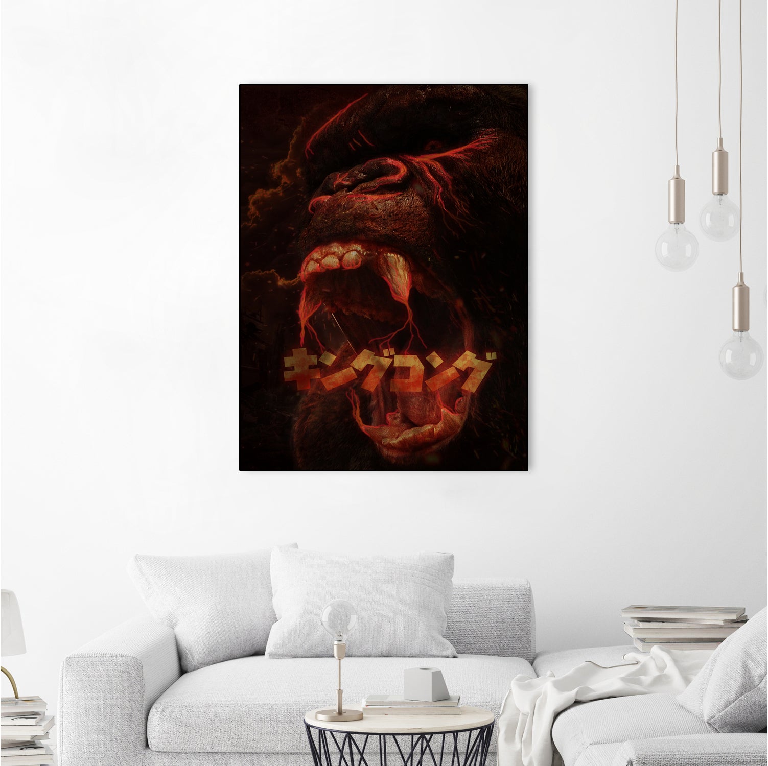 KING KONG - KING OF THE MONSTERS by Ibal Hirata on GIANT ART - white digital painting