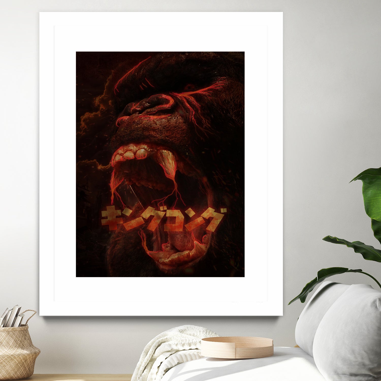 KING KONG - KING OF THE MONSTERS by Ibal Hirata on GIANT ART - white digital painting