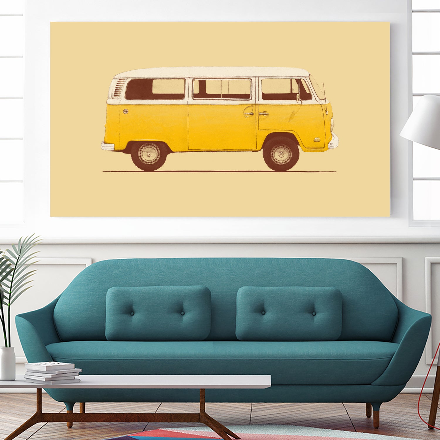 Yellow Van by Florent Bodart on GIANT ART - yellow digital painting