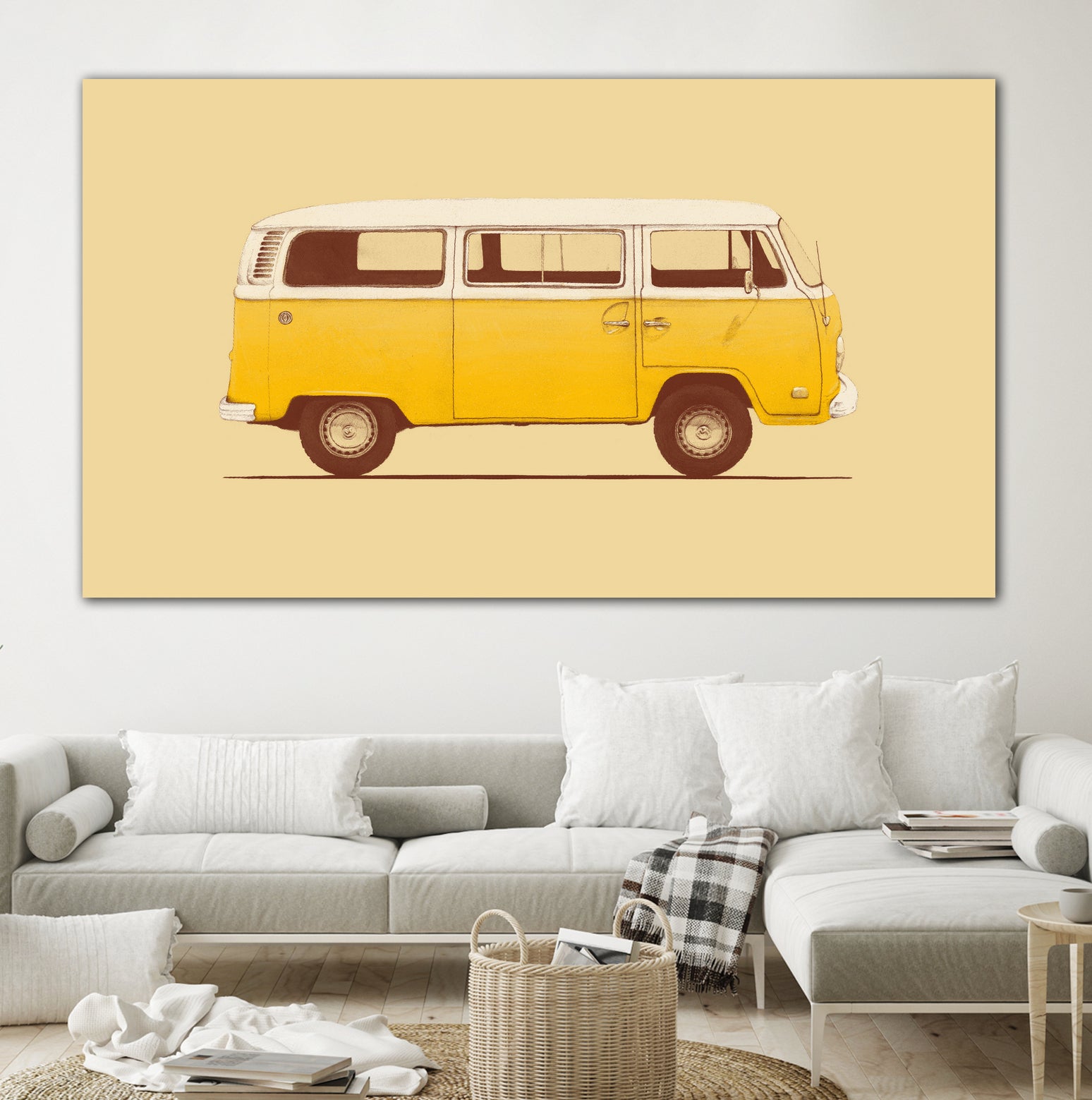 Yellow Van by Florent Bodart on GIANT ART - yellow digital painting