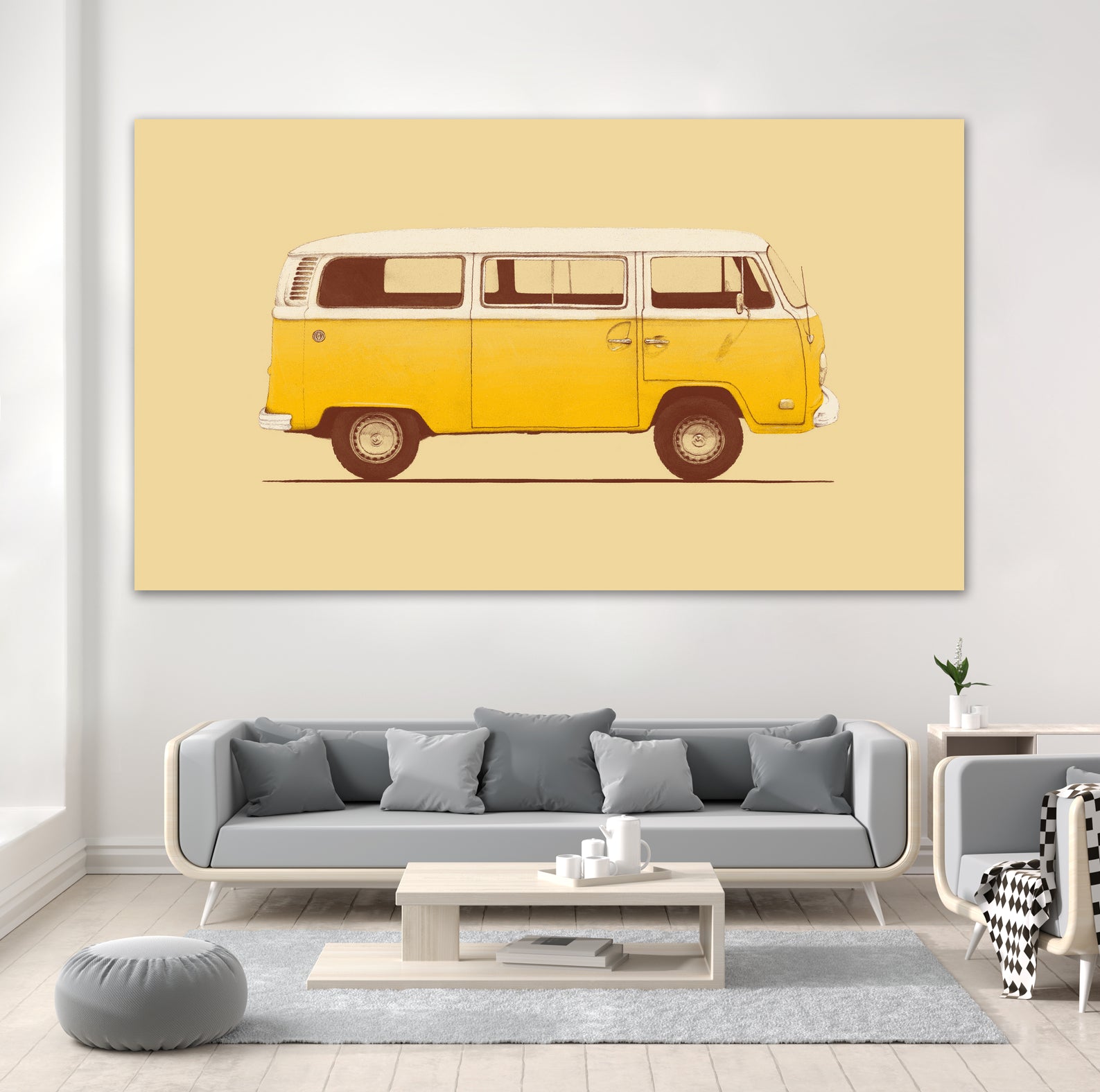 Yellow Van by Florent Bodart on GIANT ART - yellow digital painting