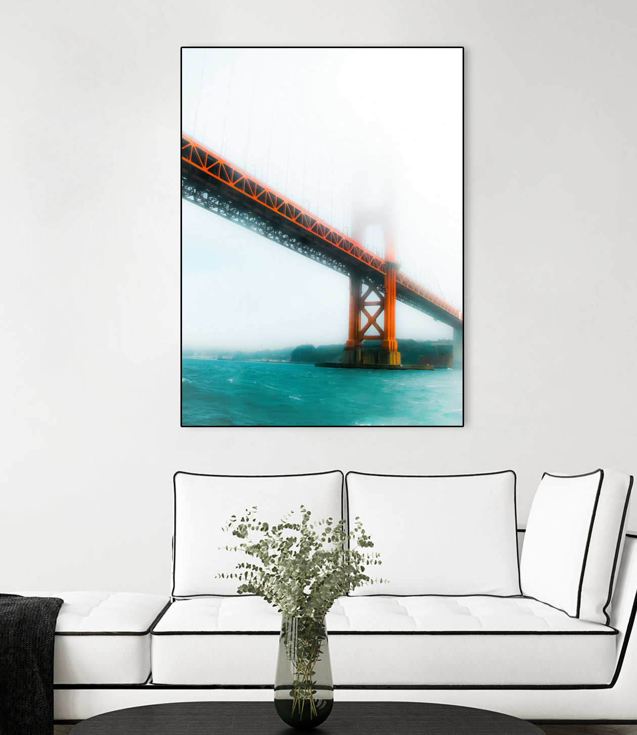 bridge and bay view at Golden Gate Bridge, San Francisco by sutee monchitnukul on GIANT ART - red photo manipulation