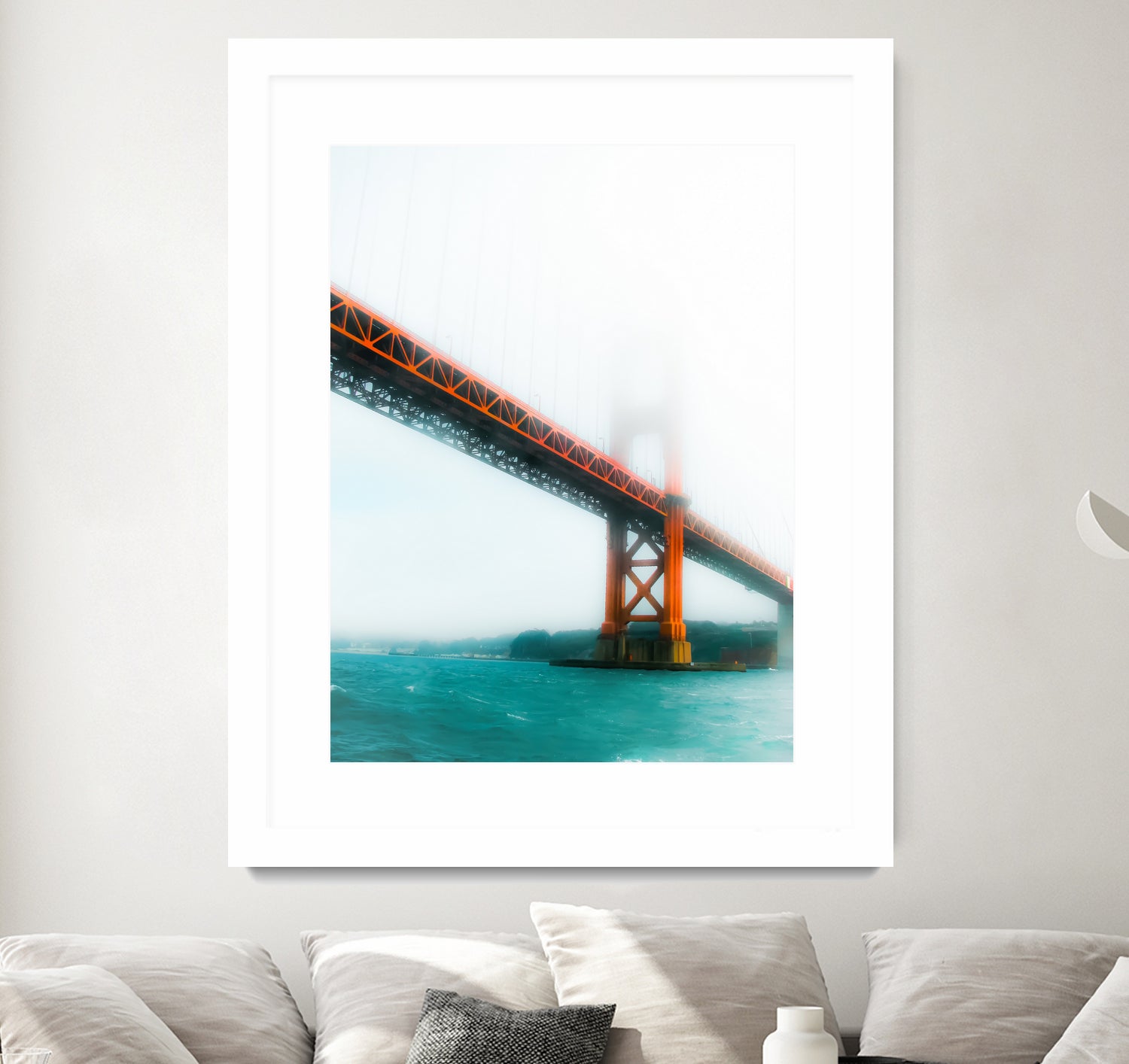 bridge and bay view at Golden Gate Bridge, San Francisco by sutee monchitnukul on GIANT ART - red photo manipulation