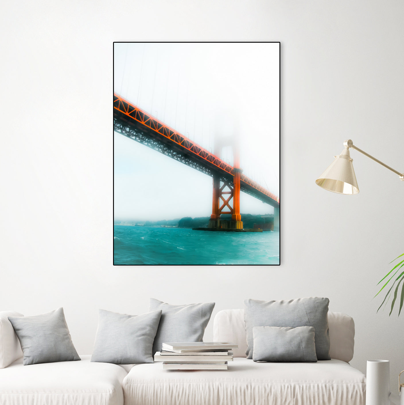 bridge and bay view at Golden Gate Bridge, San Francisco by sutee monchitnukul on GIANT ART - red photo manipulation