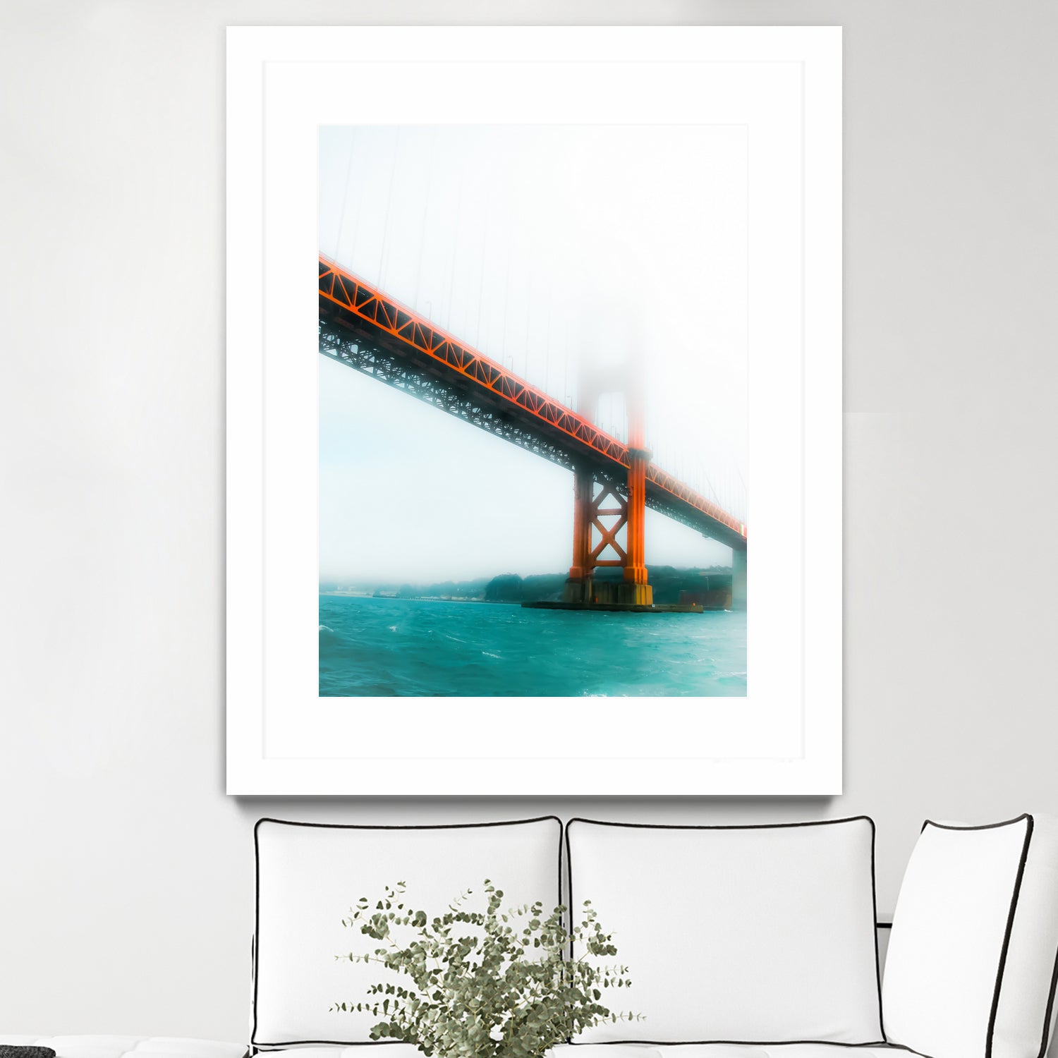 bridge and bay view at Golden Gate Bridge, San Francisco by sutee monchitnukul on GIANT ART - red photo manipulation