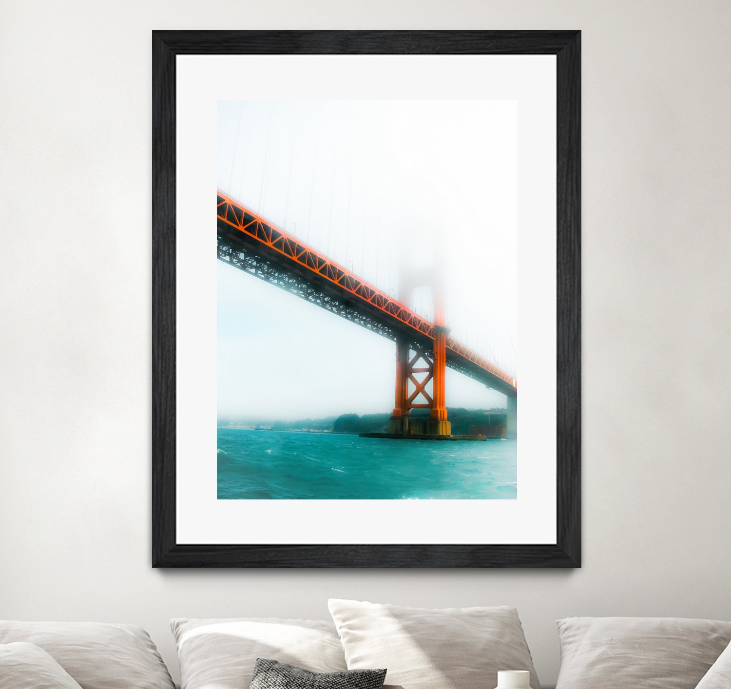 bridge and bay view at Golden Gate Bridge, San Francisco by sutee monchitnukul on GIANT ART - red photo manipulation