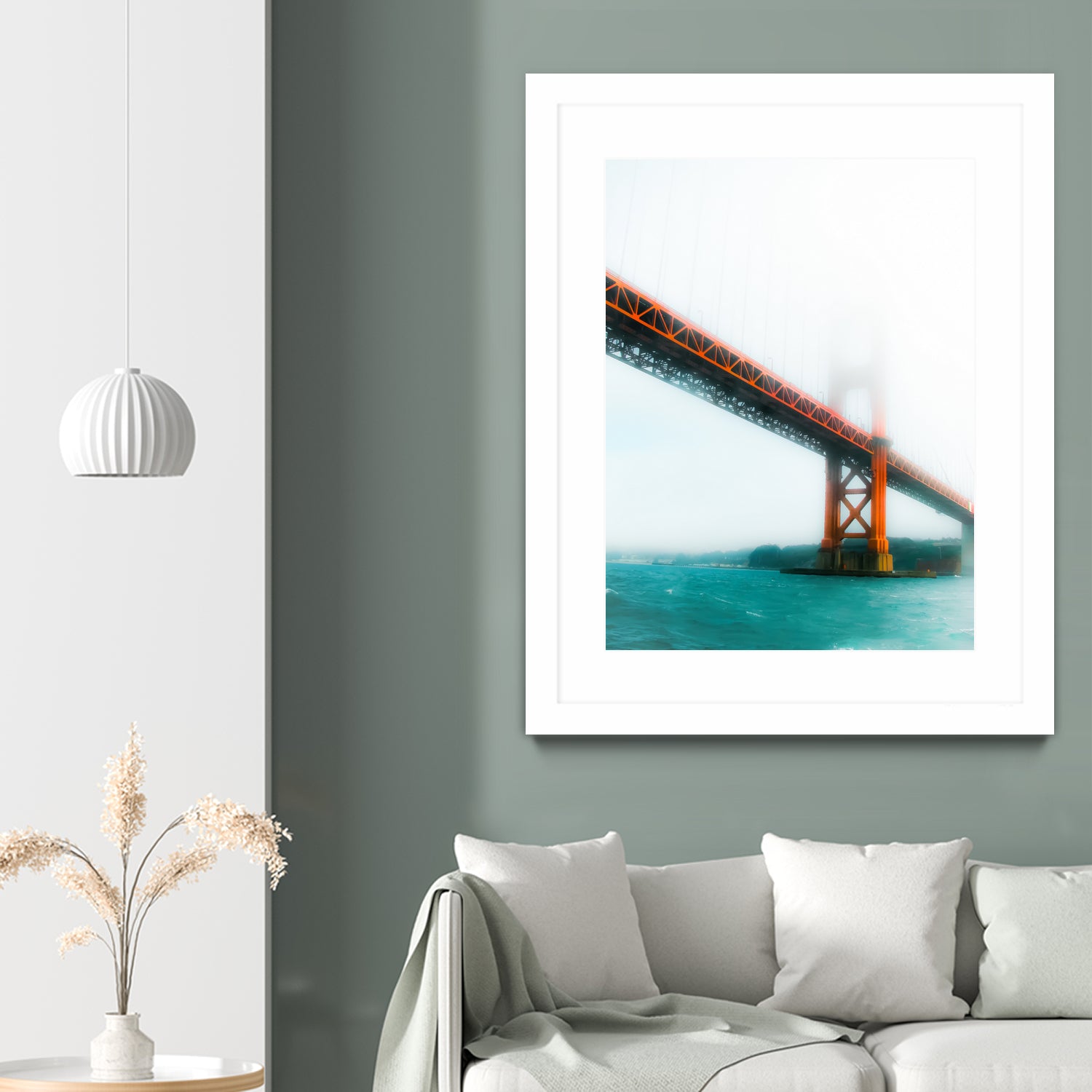 bridge and bay view at Golden Gate Bridge, San Francisco by sutee monchitnukul on GIANT ART - red photo manipulation