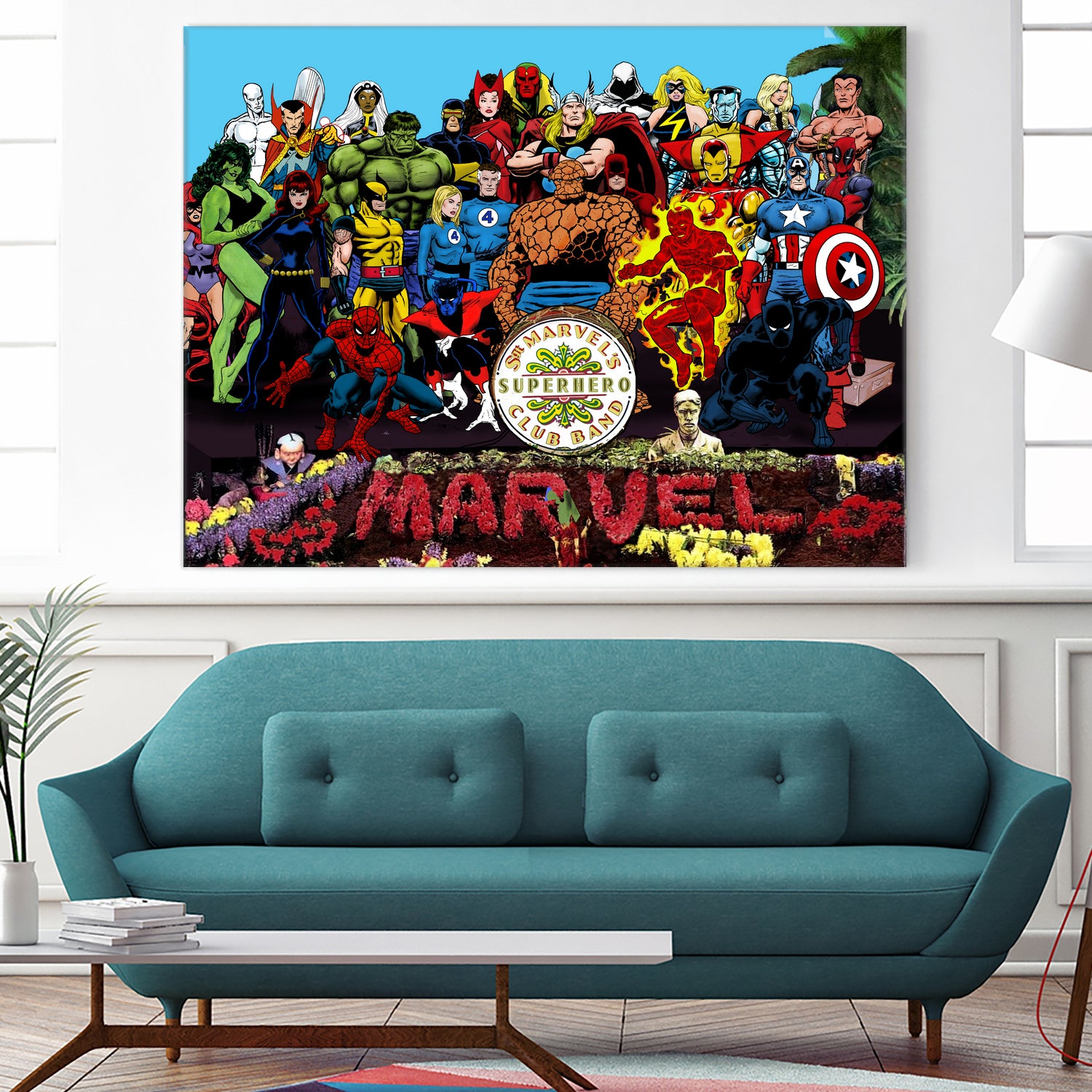 Sgt Marvels Superhero Club Band by Dan Avenell on GIANT ART - black digital painting