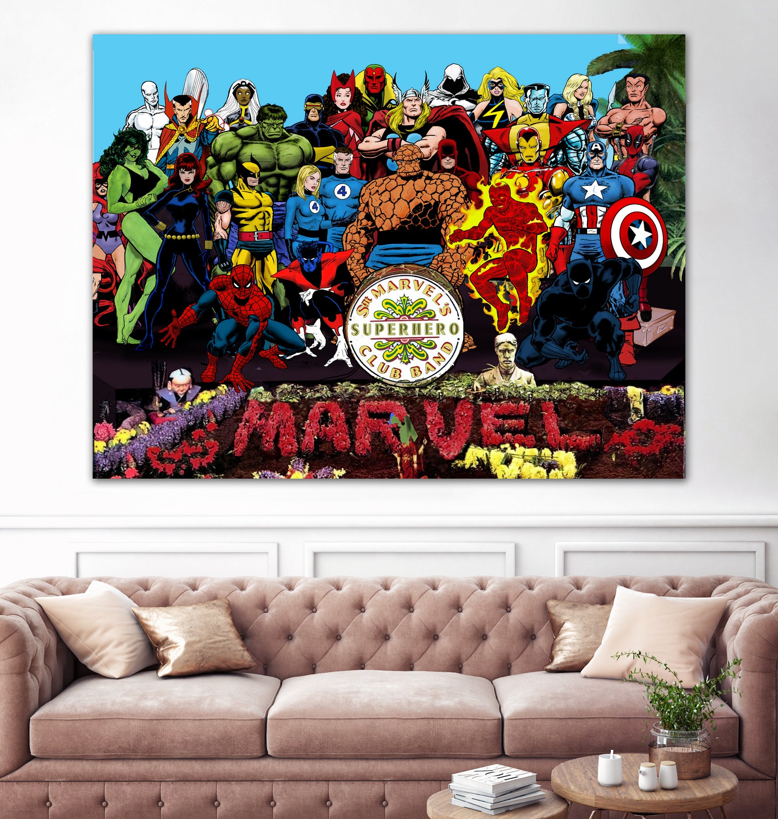 Sgt Marvels Superhero Club Band by Dan Avenell on GIANT ART - black digital painting