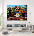 Sgt Marvels Superhero Club Band by Dan Avenell on GIANT ART - black digital painting