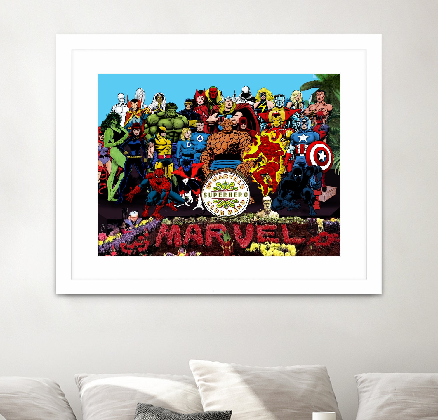 Sgt Marvels Superhero Club Band by Dan Avenell on GIANT ART - black digital painting