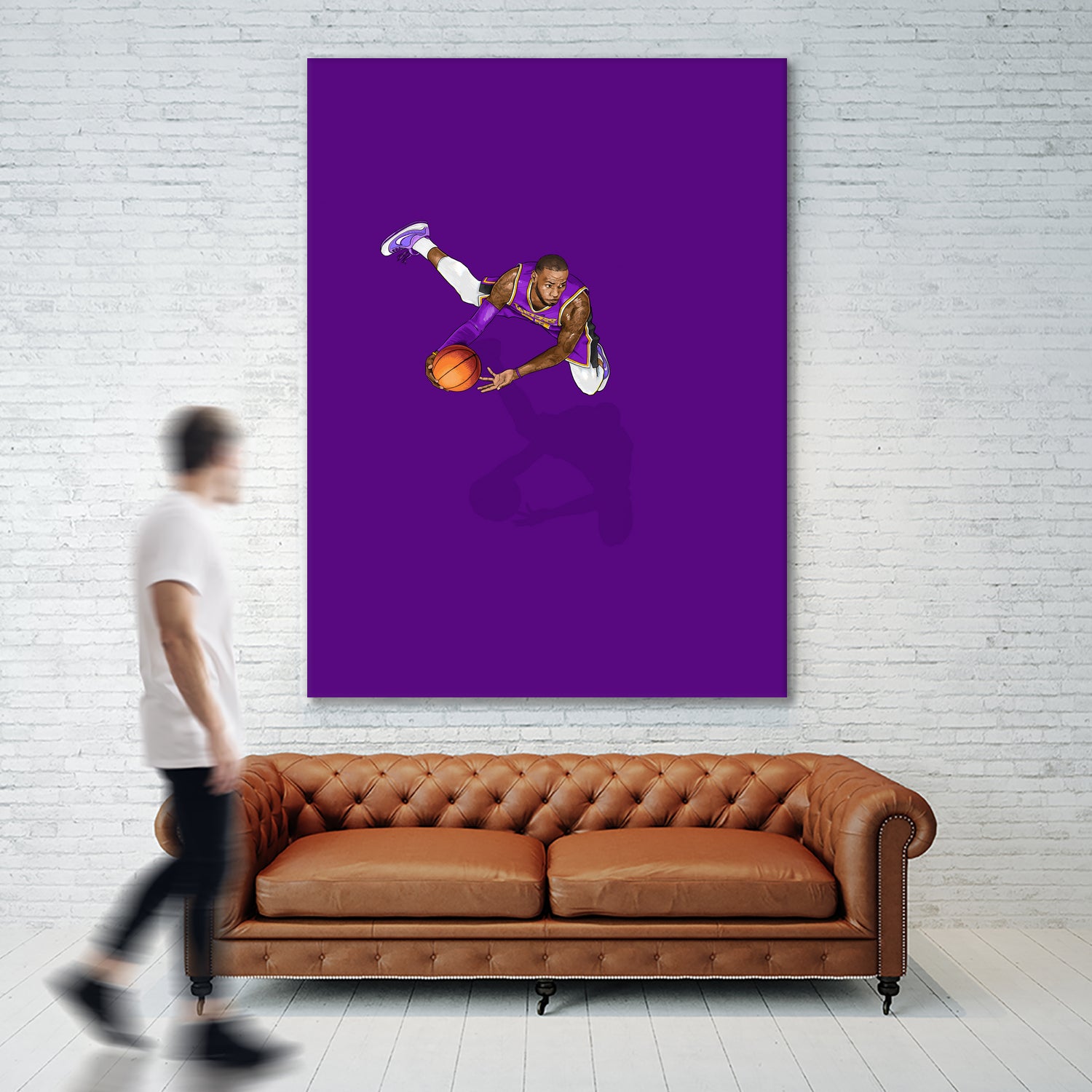 Frequent Fliers / LeBron by Jason Ratliff on GIANT ART - fuchsia digital painting