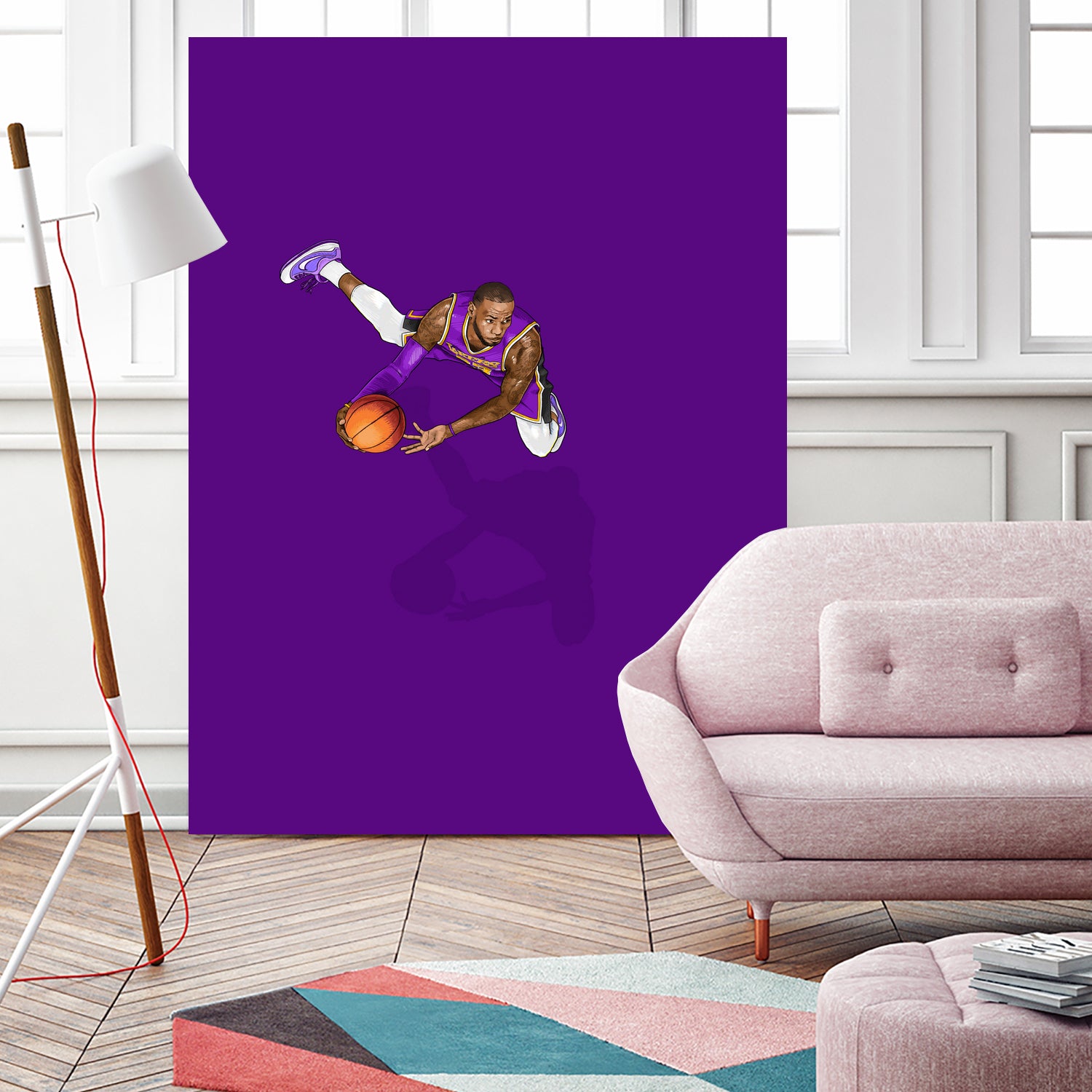 Frequent Fliers / LeBron by Jason Ratliff on GIANT ART - fuchsia digital painting