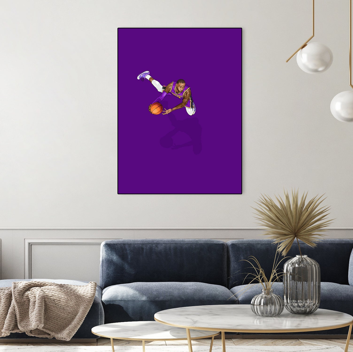 Frequent Fliers / LeBron by Jason Ratliff on GIANT ART - fuchsia digital painting