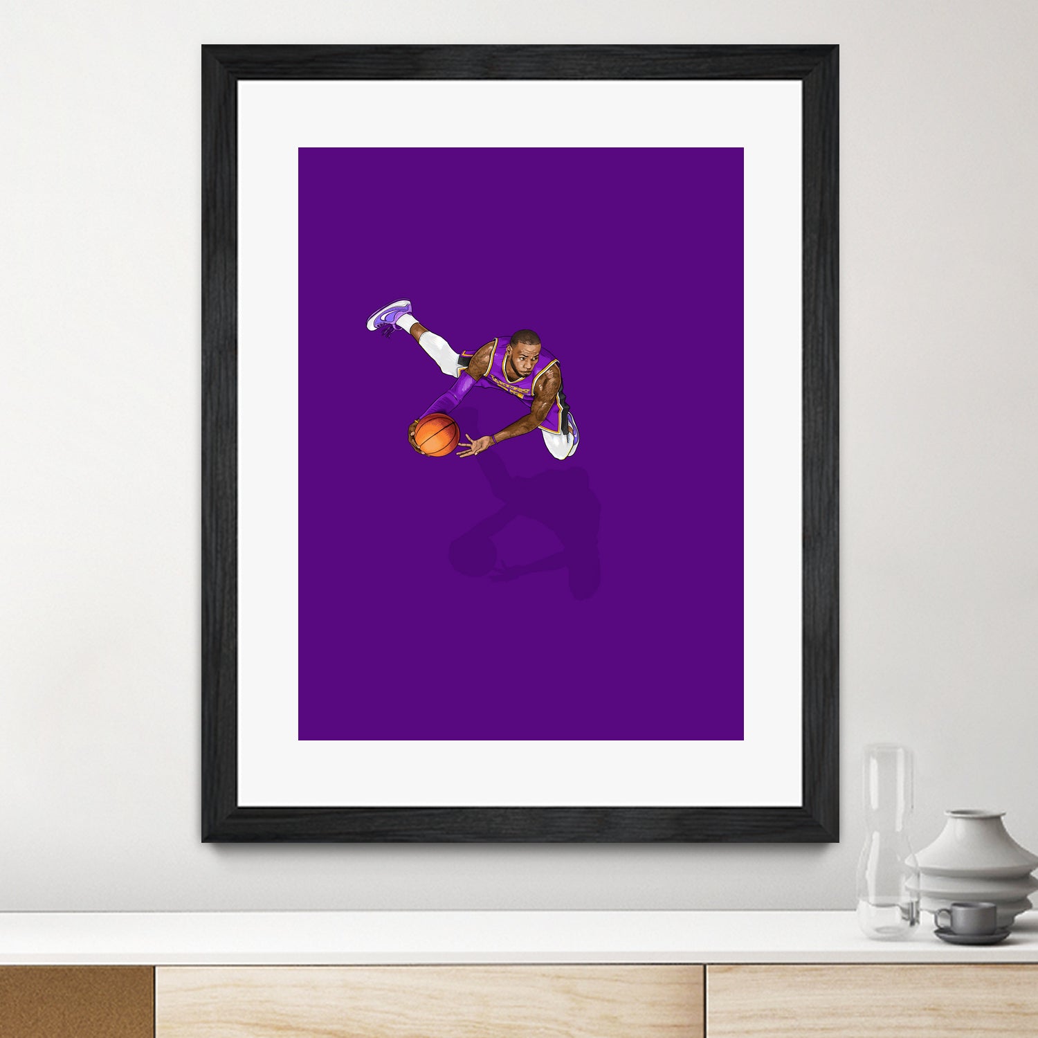 Frequent Fliers / LeBron by Jason Ratliff on GIANT ART - fuchsia digital painting