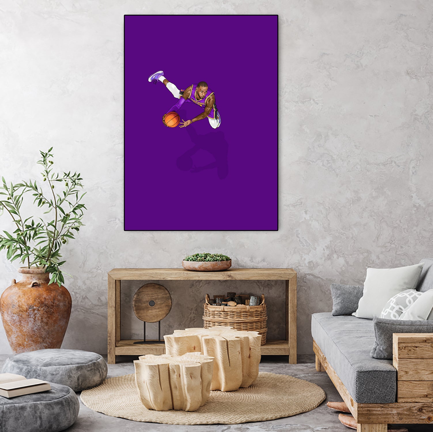 Frequent Fliers / LeBron by Jason Ratliff on GIANT ART - fuchsia digital painting