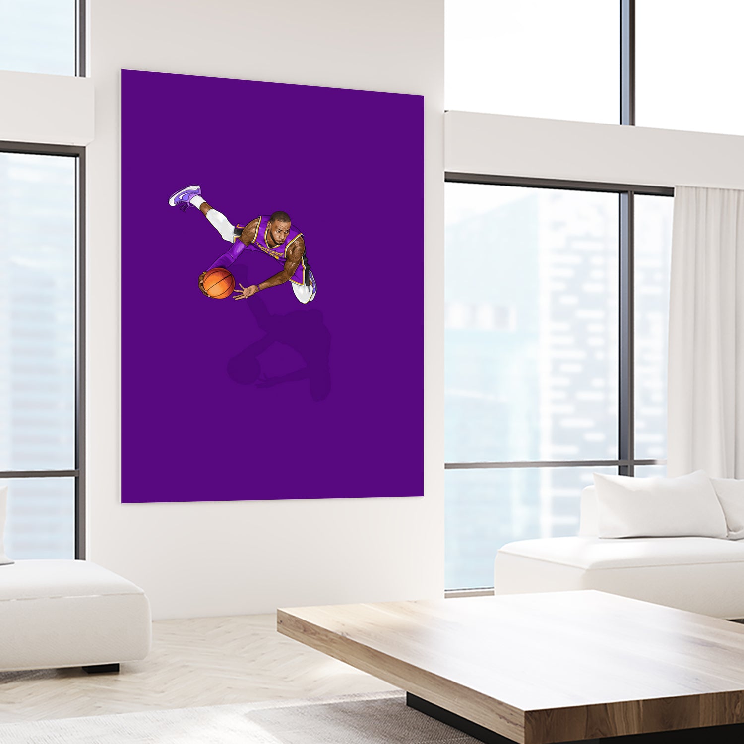 Frequent Fliers / LeBron by Jason Ratliff on GIANT ART - fuchsia digital painting