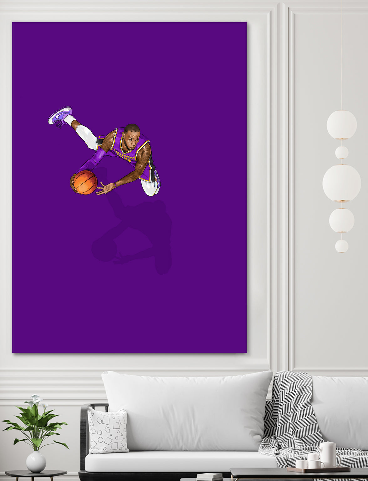 Frequent Fliers / LeBron by Jason Ratliff on GIANT ART - fuchsia digital painting