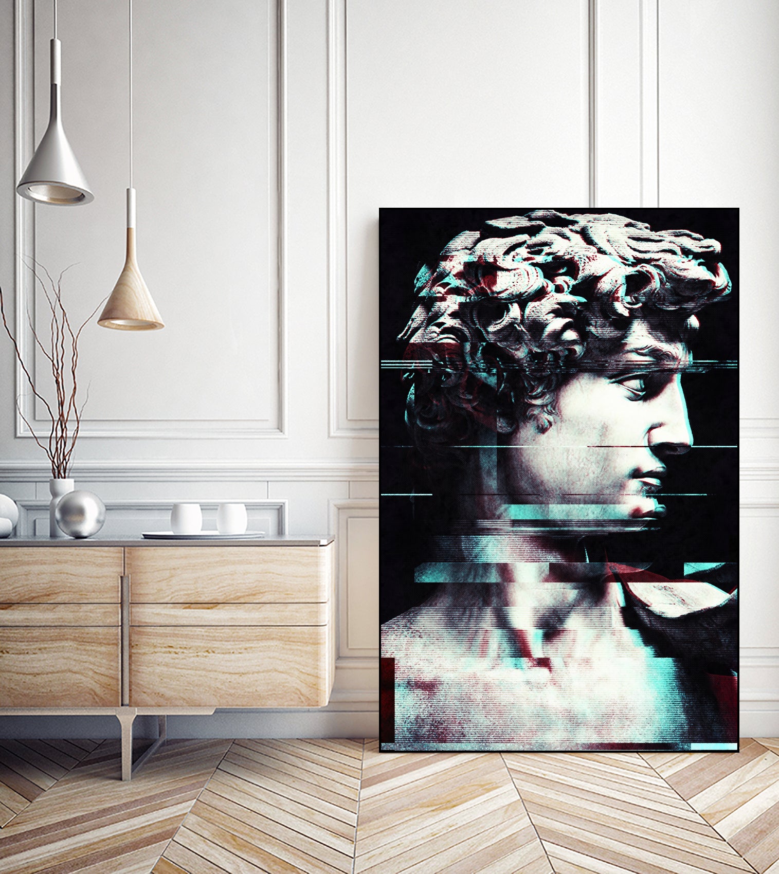 Abstract fractions of David by Menelaos Trompoukis on GIANT ART - black digital painting