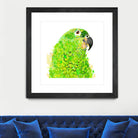 Green Parrot by Reid Harrison on GIANT ART - green digital painting