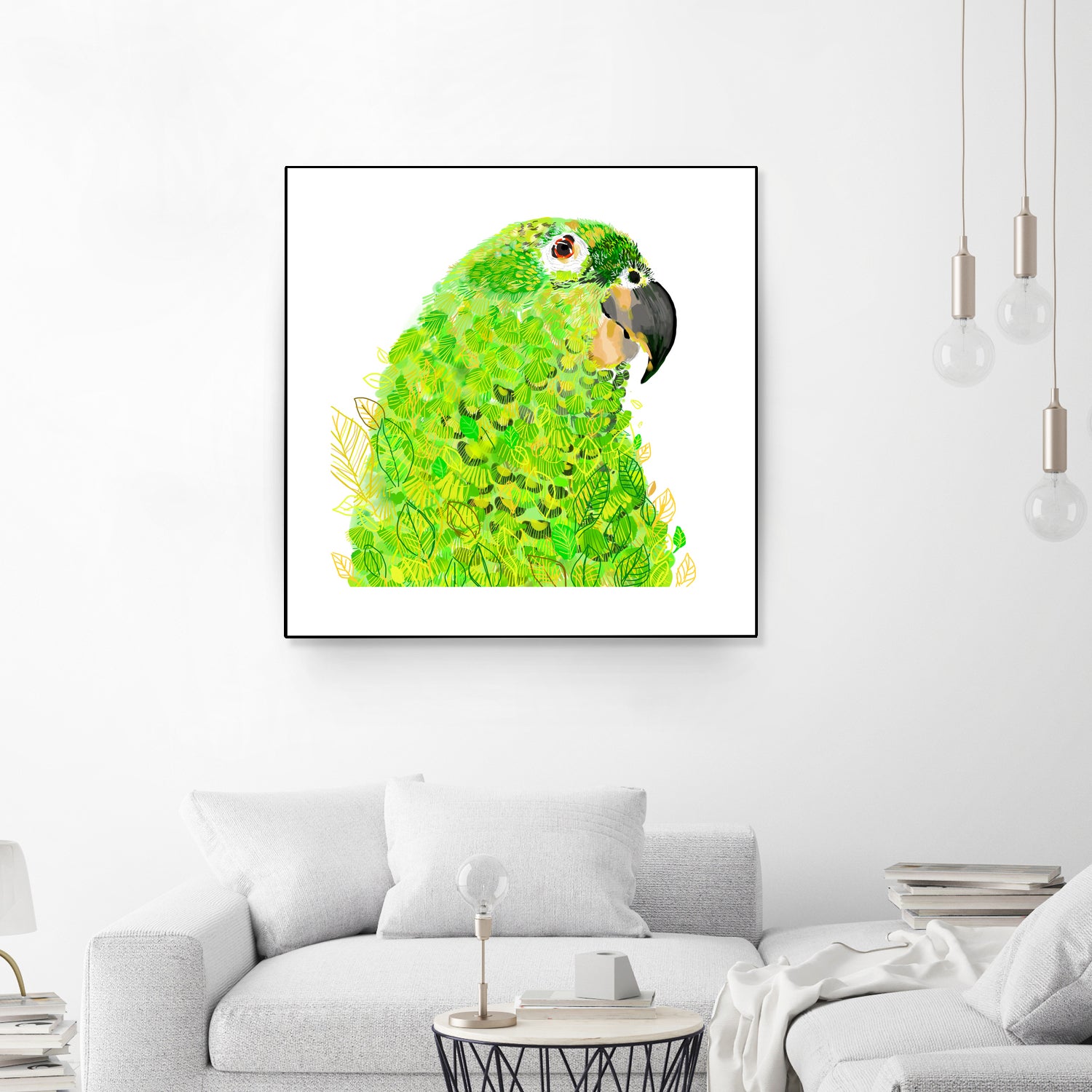 Green Parrot by Reid Harrison on GIANT ART - green digital painting